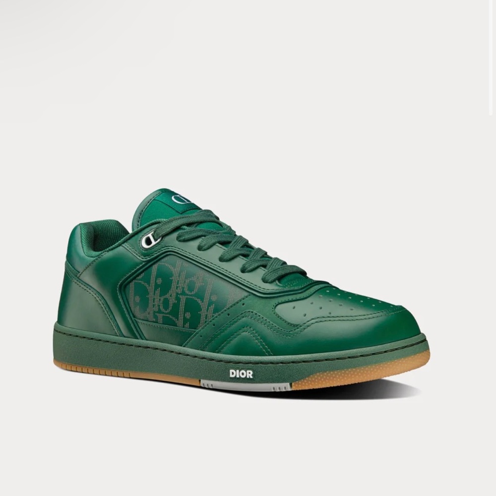 Christian Dior Smooth Calfskin Oblique Galaxy Mens B27 Low Top Sneakers 44 Green - Picture 8 of 8